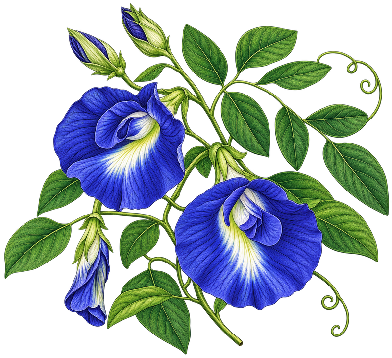Blue Pea Flower